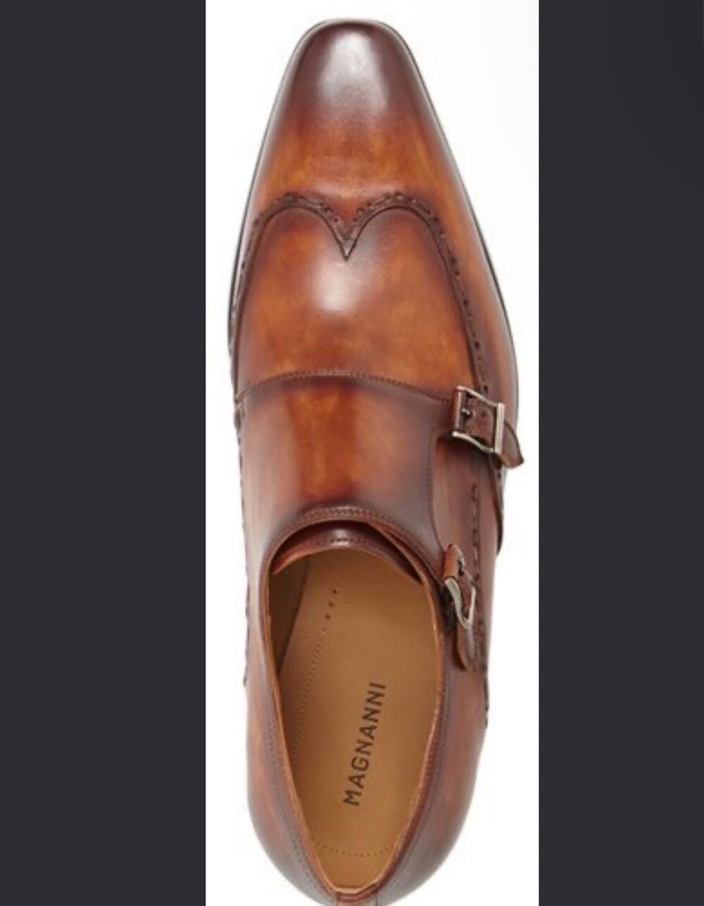Magnanni brown double monk strap loafers size 7 $580